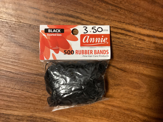 Annie Black Rubber Band 500 count