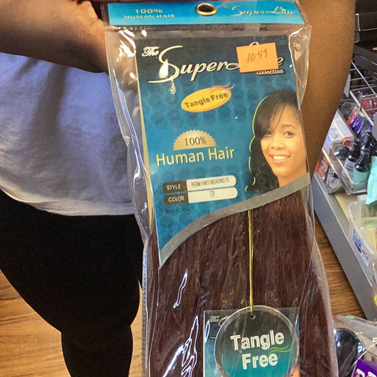 SuperLine Yaki Human Track Hair.  12"to -8" all colors