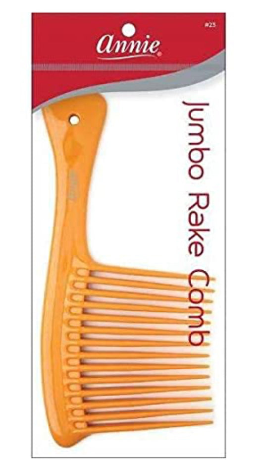 Annie- Salon Style Jumbo Rake Comb - (3") Wide Teeth - For Styling Detangeling and Cutting Hair