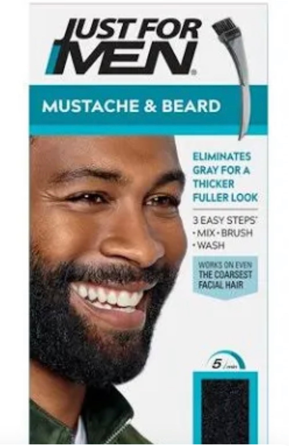 Justformen Mustache & Beard (jet black) - Tam's Natural Solutions