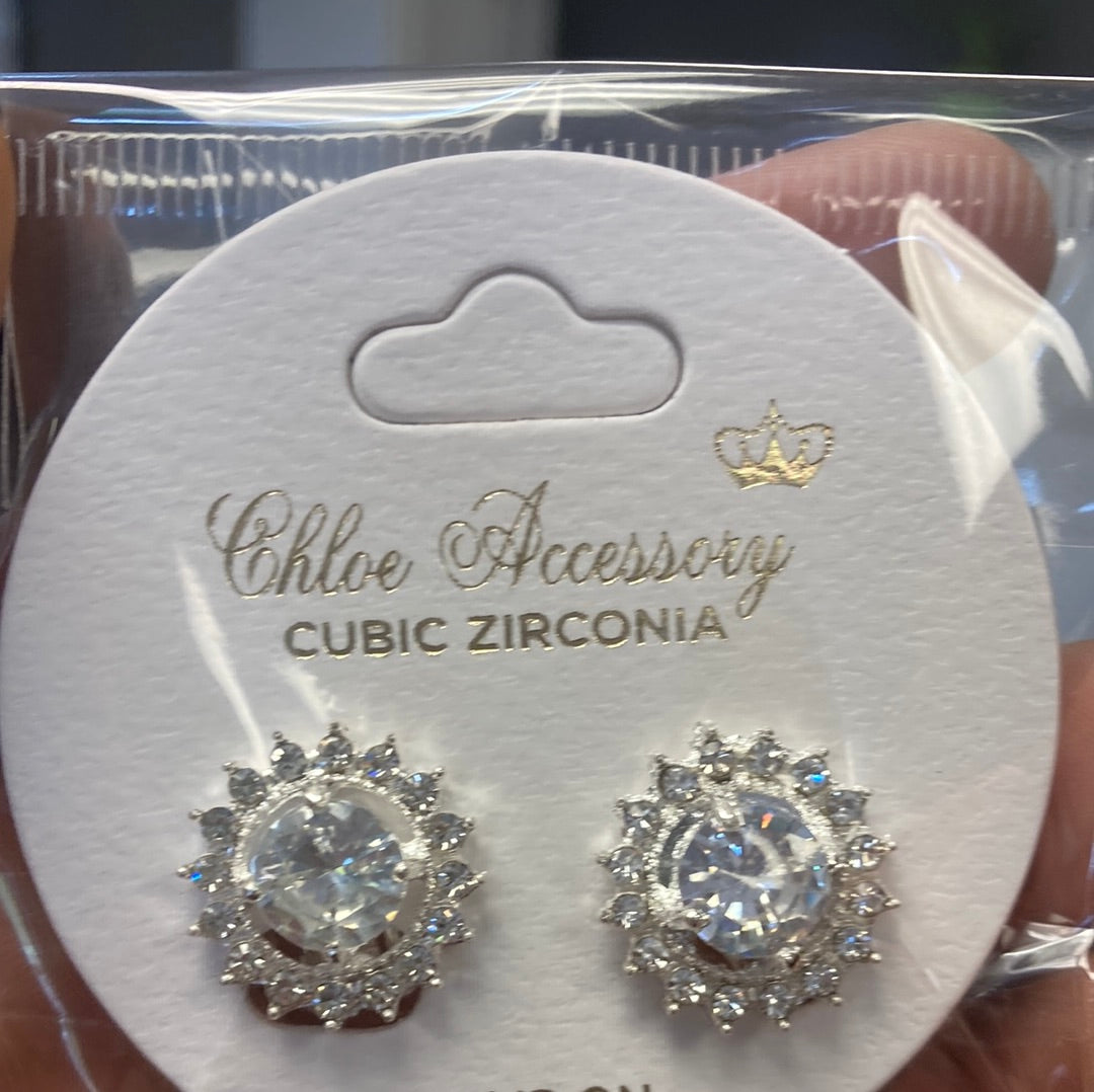 Chloe Accesory cubic zirconia clip on - Tam's Natural Solutions