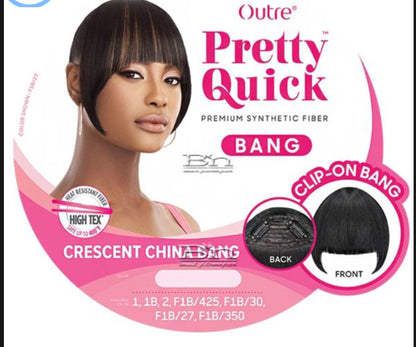 Outre pretty quick clip on bang crescent china bang - Tam's Beauty Supply 