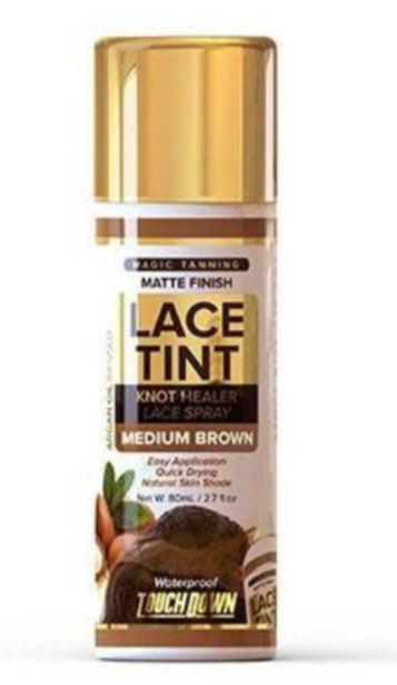 Medium brown lace tint finishing spray - Tam's Beauty Supply 