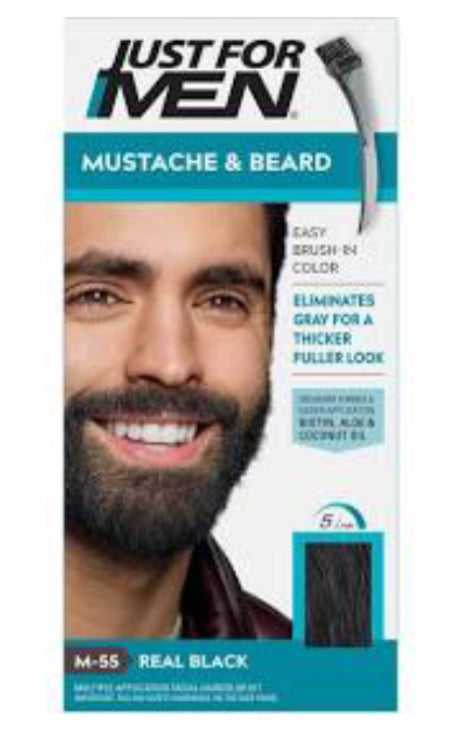 Just for men mustache and beard black - Tam's Beauty Supply 
