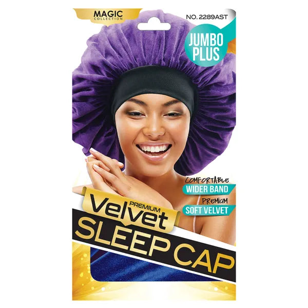 Magic collection Jumbo Plus Premium Velvet Sleep Cap - Tam's Beauty Supply 
