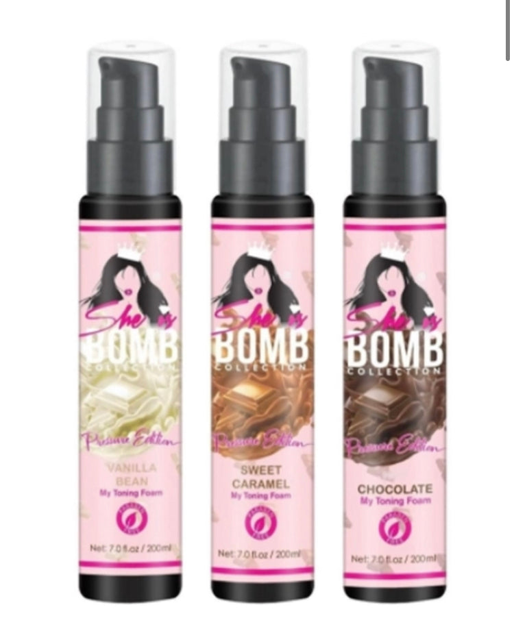 She is bomb toning foam vanilla bean - Tam's Natural Solutions