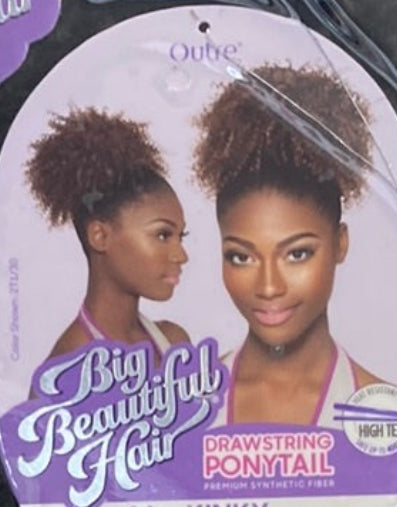 Outre Drawstring Ponytail Big Beautiful Hair 3C Whirly - Tam's Beauty Supply 