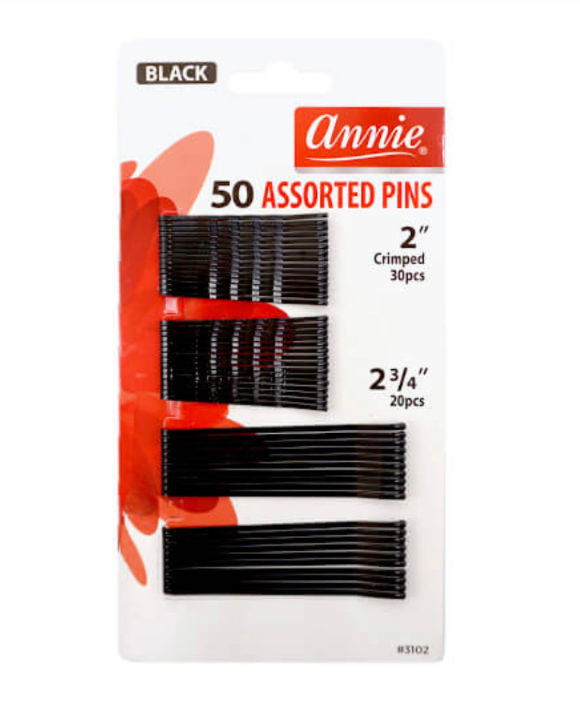 Annie 50 Assorted Pins - Tam's Beauty Supply 