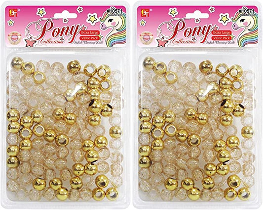 Crystal Collection Beads Gold Silver - Tam's Beauty Supply 